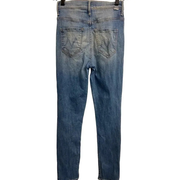 MOTHER The Swooner Ankle Slice Lemonade and Lies Blue Size 24 - Picture 4 of 8